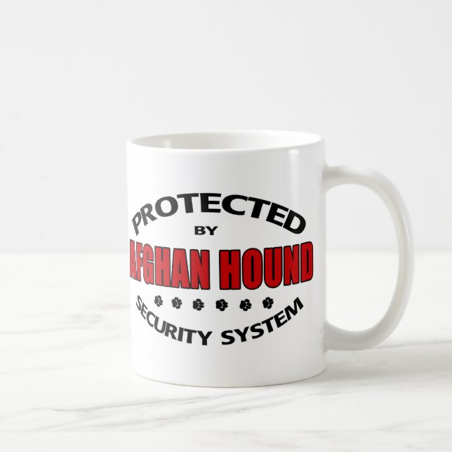 Afghan Hound Security Coffee Mug (Right)