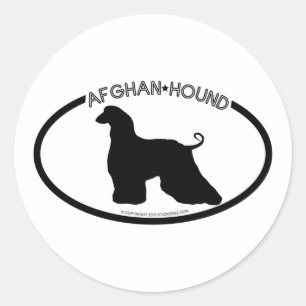 Afghan Hound Silhouette Black Sticker