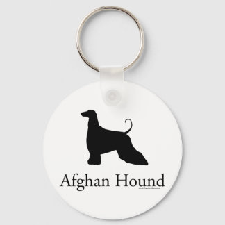 Afghan Hound Silhouette Key Ring