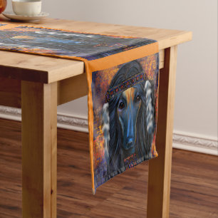 Afghan Hound  Southwestern  Art   Short Table Runner