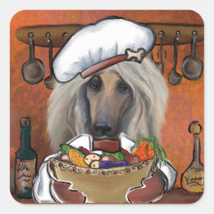 Afghan Hound Square Sticker