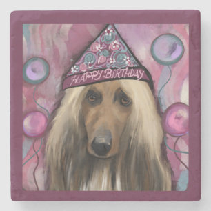 Afghan Hound          Stone Coaster