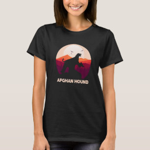 Afghan Hound under Moon for Halloween Costume 1 T-Shirt