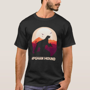 Afghan Hound under Moon for Halloween Costume T-Shirt