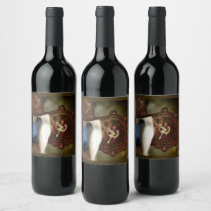 Afghan Hound Wine Label