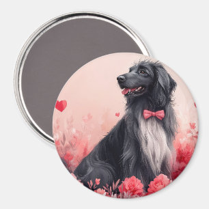 Afghan Hound with Roses - Valentine's Day  Magnet