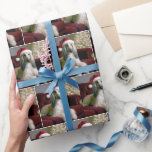 Afghan Hound With Santa Claus Hat Wrapping Paper<br><div class="desc">A beautiful Afghan hound dog with long,  silky fur lounges on a red velvet couch,  wearing a festive Santa hat</div>
