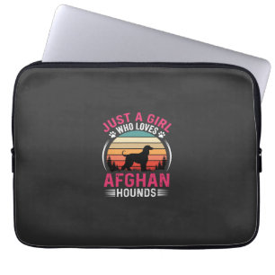 Afghan Hounds Retro Sunset Dog Lover Laptop Sleeve