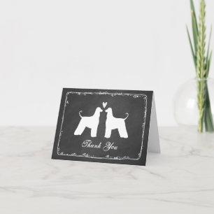 Afghan Hounds Wedding Thank You Card