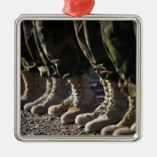 Afghan National Army Air Corp Soldiers Metal Tree Decoration