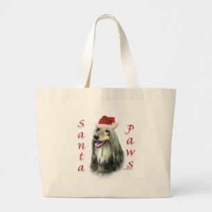 Afghan Santa Paws Large Tote Bag