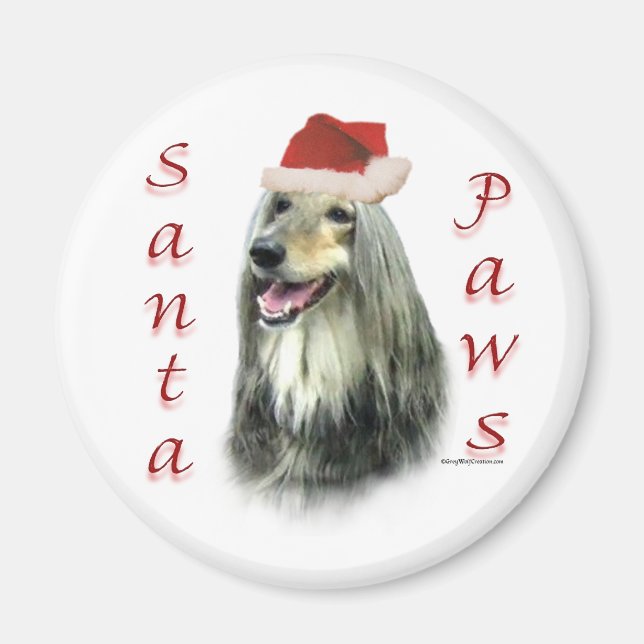 Afghan Santa Paws Magnet (Front)