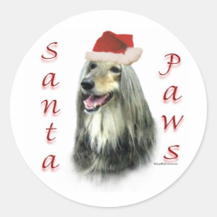 Afghan Santa Paws Sticker