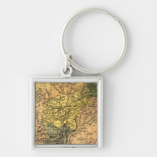 Afghanistan and Surrounding Countries Map Key Ring (Front)