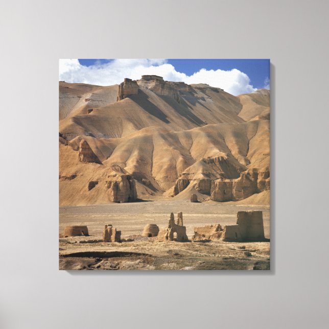 Afghanistan, Bamian Valley. Ancient earthen Canvas Print (Front)