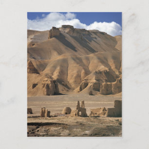 Afghanistan, Bamian Valley. Ancient earthen Postcard