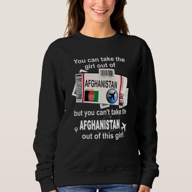 Afghanistan Boarding Pass Afghanistan Girl Afghani Sweatshirt (Front)
