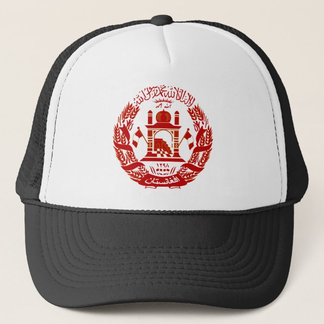 Afghanistan Coat of Arms Trucker Hat (Front)