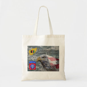 “Afghanistan Combat Veteran” - 82nd Airborne Divis Tote Bag