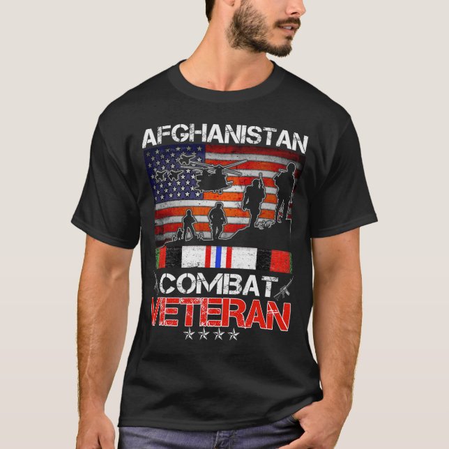 afghanistan combat veteran  us veteran military  T-Shirt (Front)