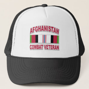 AFGHANISTAN COMBAT WAR VETERAN TRUCKER HAT