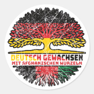Afghanistan Deutsch Deutschland Baum Classic Round Sticker