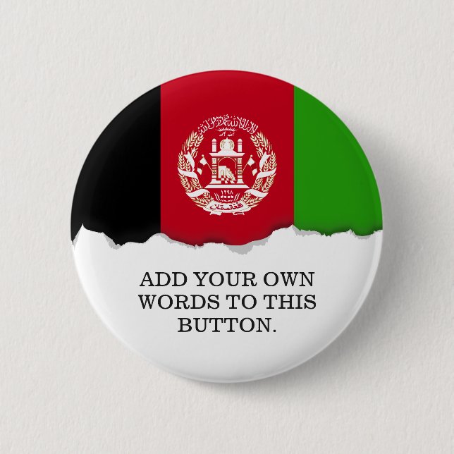 Afghanistan Flag 6 Cm Round Badge (Front)