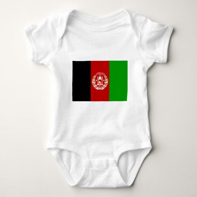 Afghanistan flag baby bodysuit (Front)