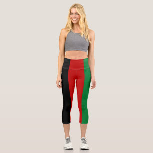 Afghanistan flag capri leggings