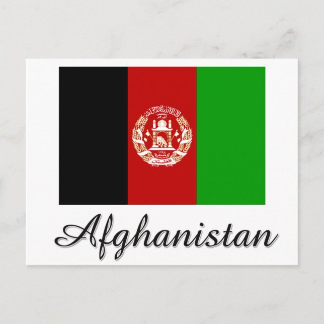 Afghanistan Flag Design Postcard (Front)