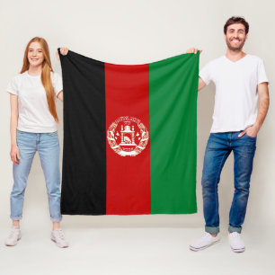 Afghanistan flag fleece blanket