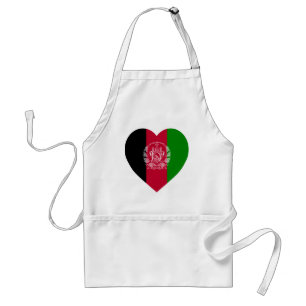 Afghanistan Flag Heart Standard Apron