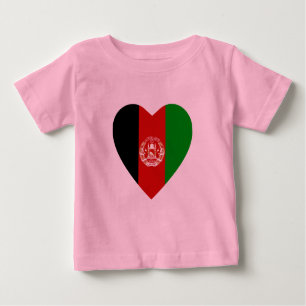 Afghanistan Flag Heart T-Shirt