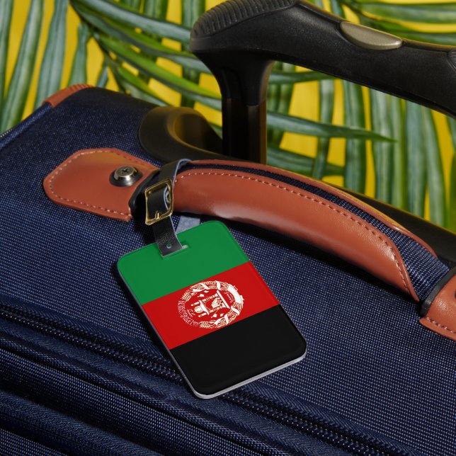 Afghanistan flag luggage tag (Front Insitu 1)