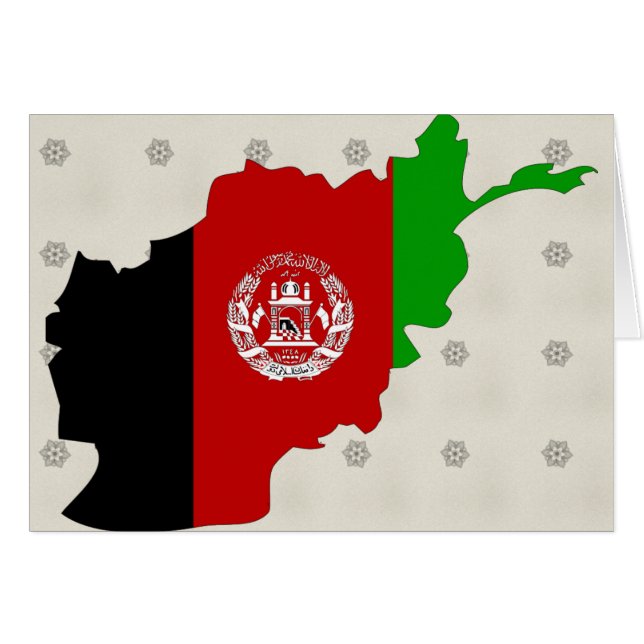 Afghanistan Flag Map full size (Front Horizontal)