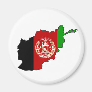Afghanistan Flag Map Magnet