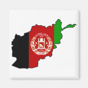 Afghanistan Flag Map Magnet