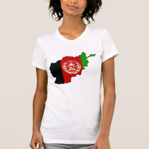 Afghanistan Flag Map T-Shirt