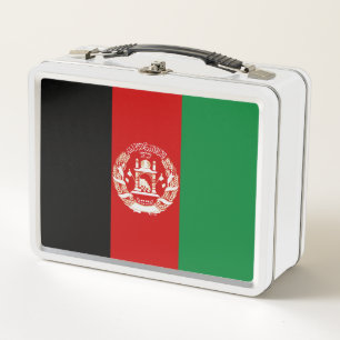 Afghanistan flag metal lunch box