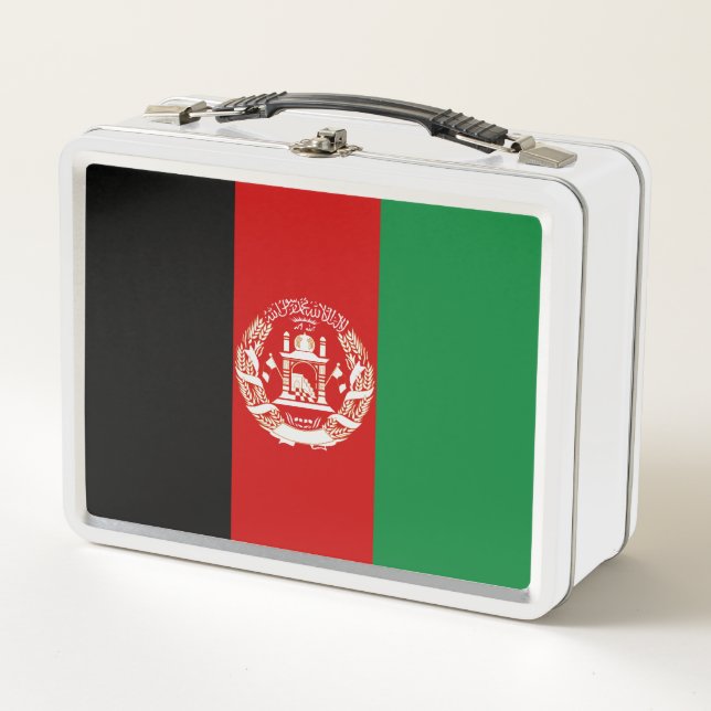 Afghanistan flag metal lunch box (Front)