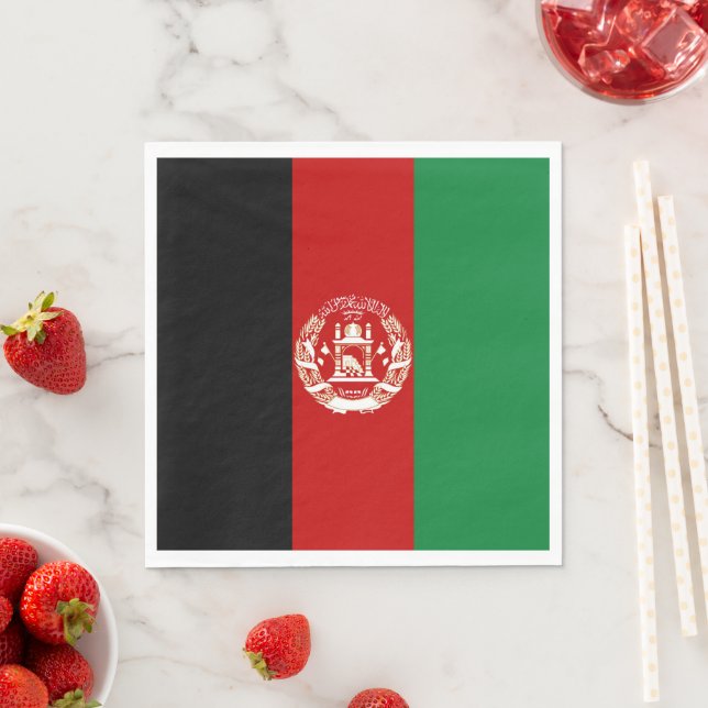 Afghanistan flag napkin (Insitu)