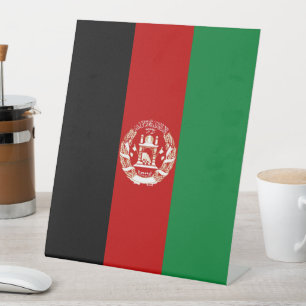 Afghanistan flag pedestal sign