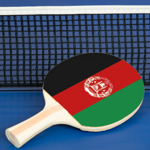 Afghanistan flag ping pong paddle