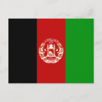 Afghanistan Flag Postcard