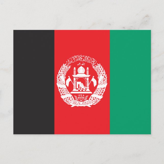 Afghanistan Flag Postcard (Front)