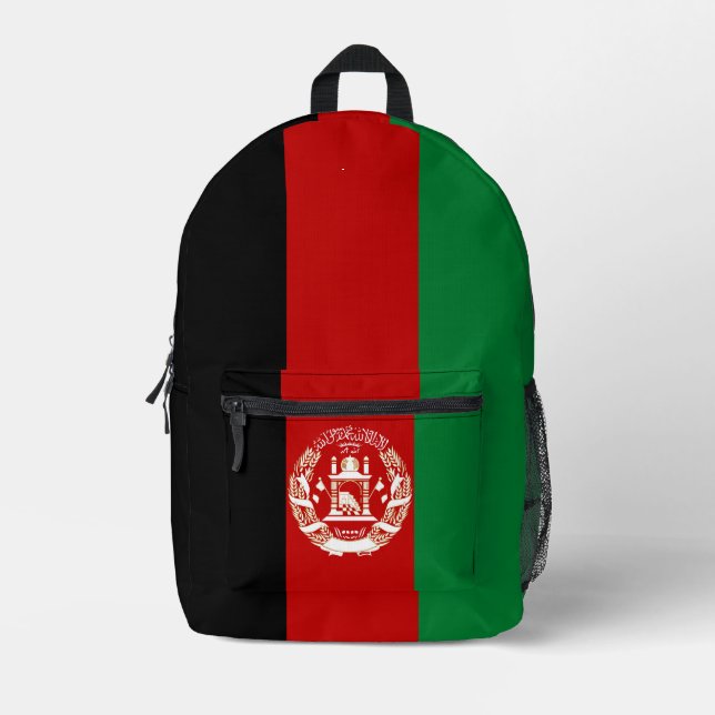 Afghanistan flag printed backpack (Front)