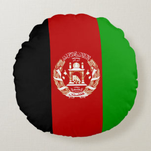Afghanistan Flag Round Cushion