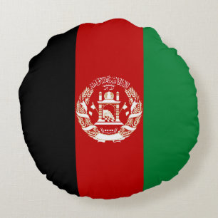 Afghanistan flag round cushion
