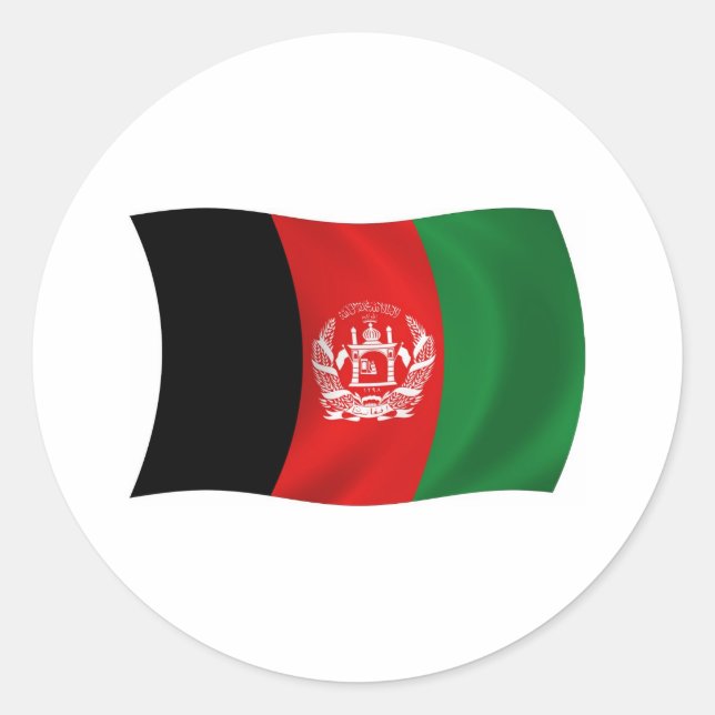Afghanistan Flag Sticker (Front)