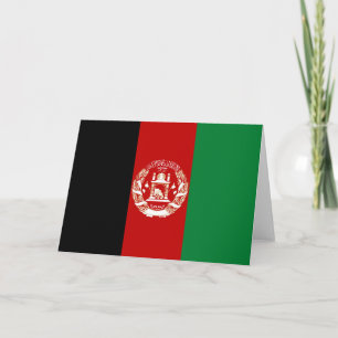 Afghanistan flag thank you card